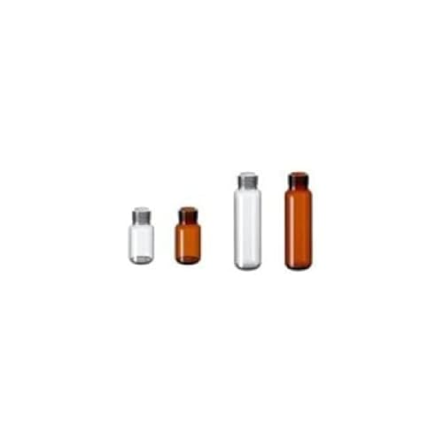 neochrom Borosilikatglas Feingewindeflaschen, 10mL Kapazität, Braun, 46mm Höhe x 22.5mm Durchmesser, 100 Stück von neochrom