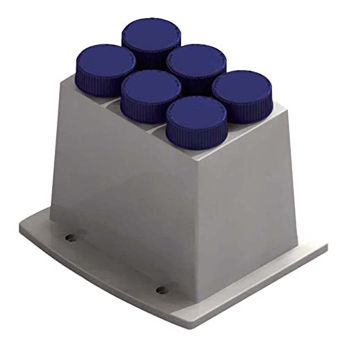neoLab 7-0929 Aluminium WB Reaktions Wechselblöcke für 6 x 50ml Zentrifugenröhrchen, Für 30mm Ø Gefäße, Grau von neoLab