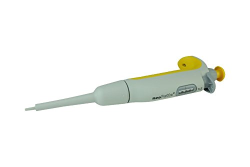 neoLab neoPette Mikroliterpipette, 0.5µL-10µL Kapazität, Weiß/Gelb von neoLab