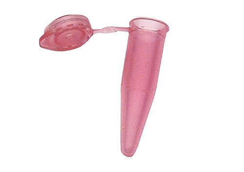 neoLab Polypropylen Reaktionsgefäße mit Originalitätsverschluss, 1.5mL Kapazität, Rot, 42mm Höhe x 11mm Durchmesser, 500 Stück von neoLab