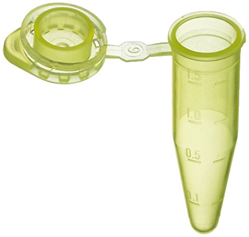 neoLab Polypropylen Reaktionsgefäße mit Originalitätsverschluss, 1.5mL Kapazität, Gelb, 500 Stück von neoLab