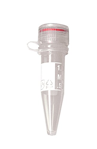 neoLab Polypropylen neoScrew-Microtubes mit Kappe und Lasche, Konisch, Steril Graduiert, Transparent, 1.5mL Kapazität, 500 Stück von neoLab