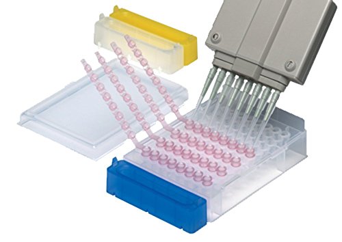 neoLab 7-4735 PCR-Rack mit Deckel, konischeVertiefung für 0,2 mL, PS, Klar (5-er Pack) von neoLab