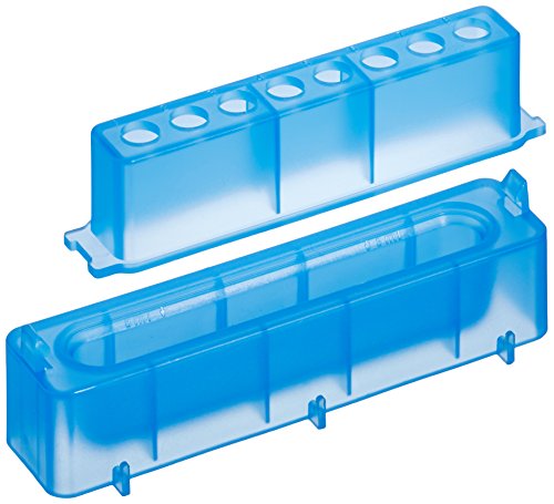 neoLab Polypropylen 8-Kanal Reservoir mit PCR-Röhrchenrack, Blau, 10 Stück von neoLab