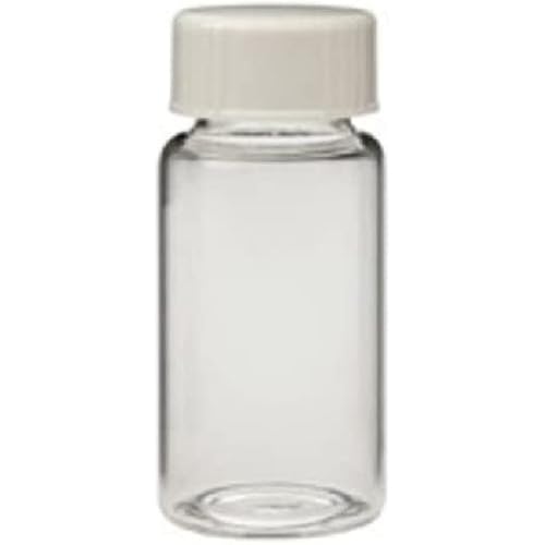 Wheaton Borosilikatglas Szintillations-Fläschchen mit Kappe, 22mm Hals Durchmesser, 61mm Höhe, 20mL Kapazität, 100 Stück von Wheaton