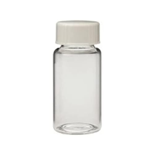 Wheaton Borosilikatglas Szintillations-Fläschchen mit Kappe, 24mm Hals Durchmesser, 61mm Höhe, 20mL Kapazität, 100 Stück von Wheaton