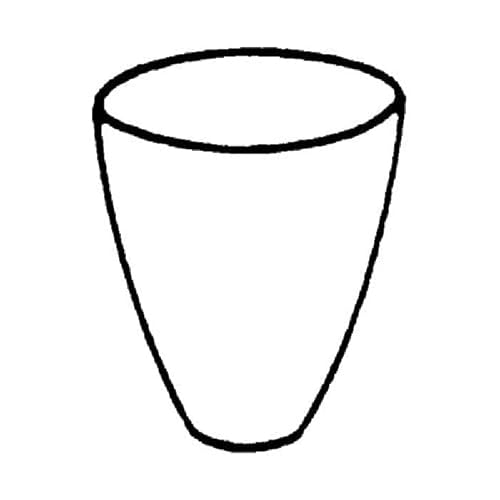 neoLab Porzellan Tiegel, Weiß, 50mL Kapazität, 45mm Durchmesser, 56mm Höhe, 10 Stück von neoLab