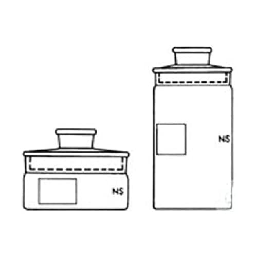 neoLab E-1285 ecoLab Duran Wägegläser, NS-Deckel, 25 mm x 25 mm, 6 mL (6-er Pack) von Lenz