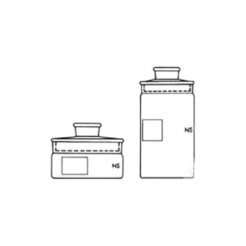 neoLab E-1292 ecoLab Duran Wägegläser, NS-Deckel, 40 mm x 80 mm, 70 mL (6-er Pack) von Lenz