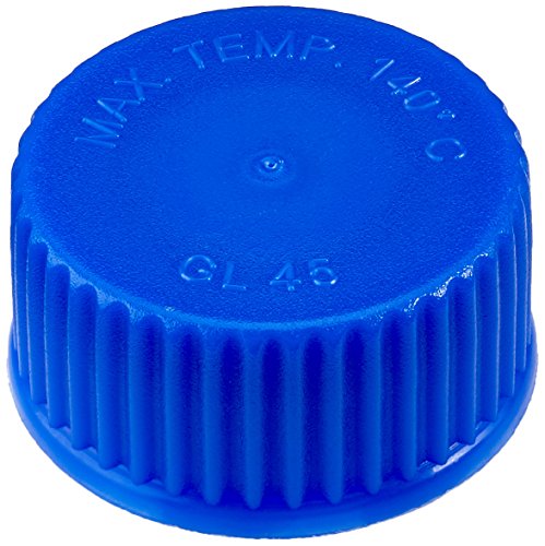 neoLab E-1433 ecoLab-Schraubkappen aus PPN blau, GL 45 (10-er Pack) von neoLab