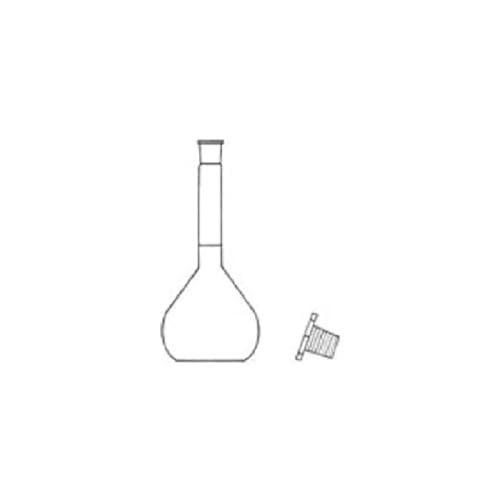 Hirschmann Borosilikatglas Messkolben, PE-Stopfen, NS 14/23, 100mL Kapazität, 2 Stück von Hirschmann