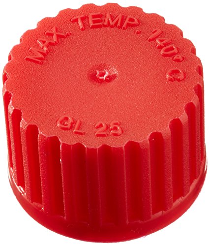 neoLab E-1679 Schraubkappen GL 25 aus PP, geschlossen, Rot (10-er Pack) von neoLab