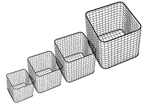 neoLab E-7019 ecoLab-Drahtkorb aus Edelstahl, 10 cm x 10 cm x 10 cm von neoLab