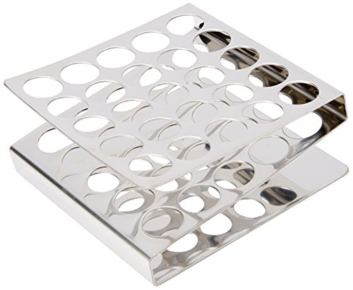RSG Edelstahl Reagenzglasgestell, Stapelbar, 50 Anzahl Bohrungen, 14.5mm Lochdurchmesser, 95mm Länge, 188mm Breite, 58mm Höhe von neoLab