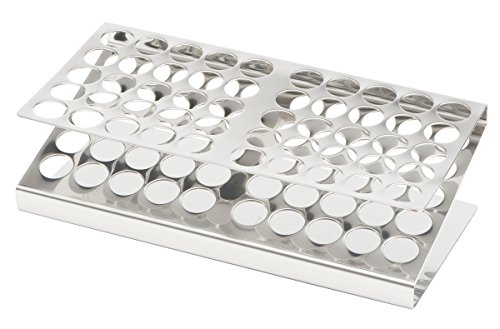 RSG Edelstahl Reagenzglasgestell, Stapelbar, 50 Anzahl Bohrungen, 17.5mm Lochdurchmesser, 115mm Länge, 220mm Breite, 63mm Höhe von neoLab