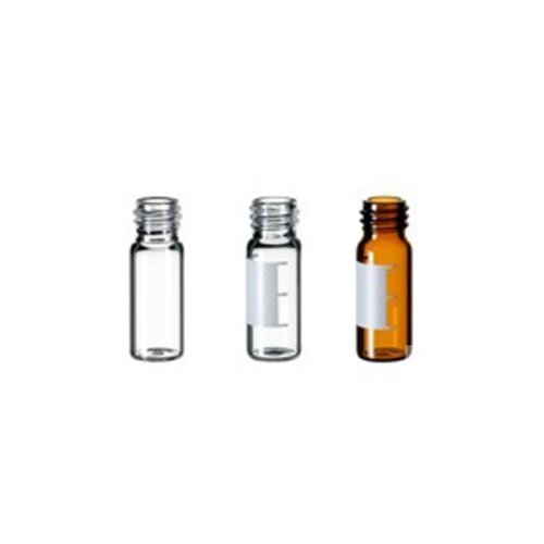 neochrom Weithals-Gewindefläschchen Klarglas mit Schriftfeld, Gewinde 10mm, 2mL Volumen, 100 Stück von neochrom