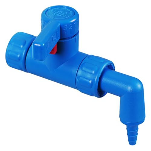 Bürkle Polypropylen StopCock Ablasshahn mit Tülle, Anschlussstück 3/4" Winkel, Blau Bürkle Polypropylen StopCock Ablasshahn mit Tülle, Anschlussstück 3/4" Winkel, Blau von neoLab
