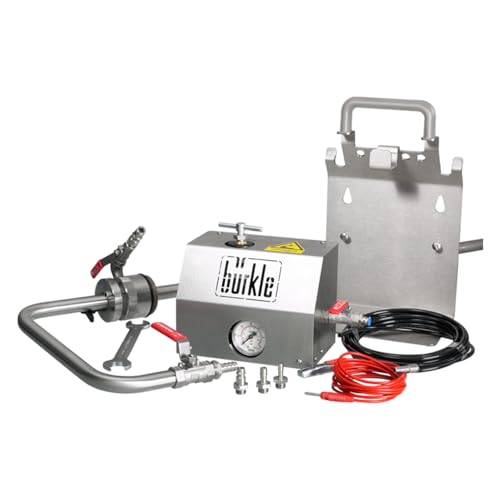 Bürkle Edelstahl/PTFE Entnahmesystem für Lösemittel Auslaufbogen, Silber, 60cm Länge von neoLab
