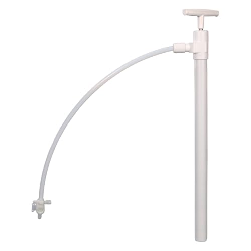 Bürkle PTFE Ultrarein Fasspumpe mit Schlauch und Hahn, Weiß, 40cm Höhe von neoLab