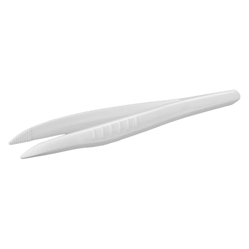 Bürkle Polystyrol Spitz Pinzette Einweg, Steril, Weiß, 130mm Länge, 100 Stück von neoLab
