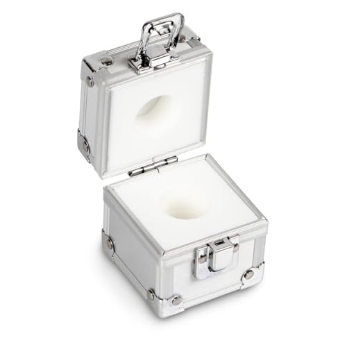 KERN Aluminium Gewichtsetui für 200g Wicht, Aluminium für E1-M2, Knopf/Kompakt, Silber von KERN