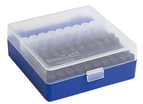neoLab Neobox stapelbare Objektträger-Boxen aus Polypropylen für Ampullen,12 mm, blau, 2-1938 von neoLab
