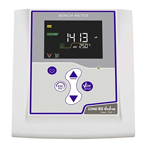 neoLab XS COND 50 VioLab pH-Messgeräte Komplett Kit, 160mm Länge x 45mm Höhe x 140mm Breite, Grau/Weiß von neoLab