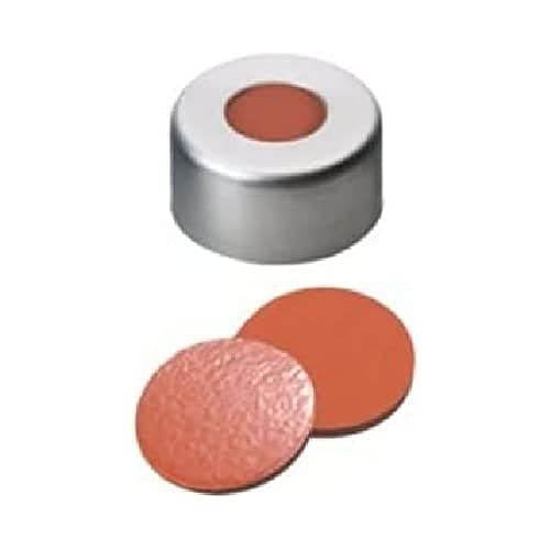 neochrom EC-1020 Aluminium-Bördelverschluss, 11 mm, PTFE/Synthetik, Rot (100-er Pack) von neochrom