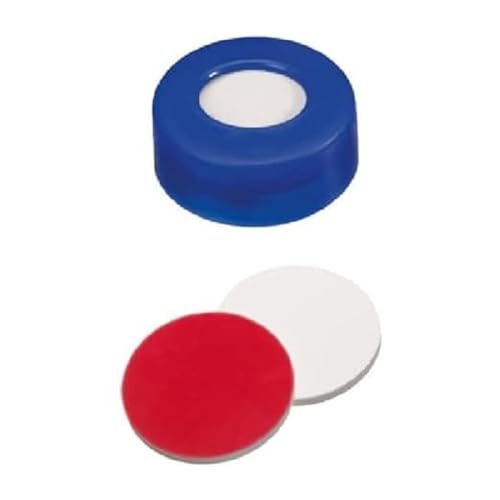 neochrom Schnappringkappe, Rotes PTFE/Weißes Silikon, 11mm Öffnung, 100 Stück von neochrom