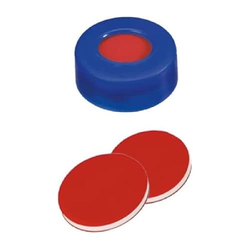 neochrom Schnappringkappe, Rotes PTFE/Weißes Silikon, 11mm Öffnung, 100 Stück von neochrom