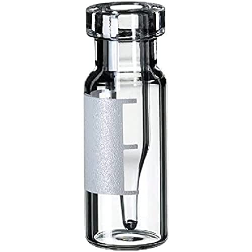 neochrom Rollrandfläschchen Klarglas mit Schriftfeld, 2mL Kapazität, Integr 300µL Kapazität, 100 Stück von neochrom