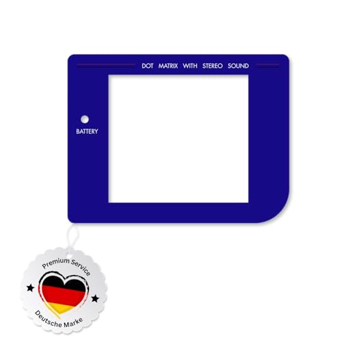 GameBoy Classic Display Bildschirm Screen Ersatz Scheibe Ersatzdisplay DMG Standard Kunststoff (Blau) von nerdlevel