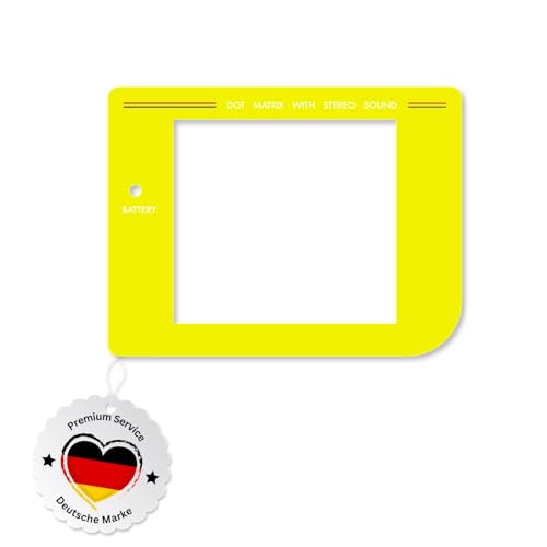 GameBoy Classic Display Bildschirm Screen Ersatz Scheibe Ersatzdisplay DMG Standard Kunststoff (Gelb) von nerdlevel