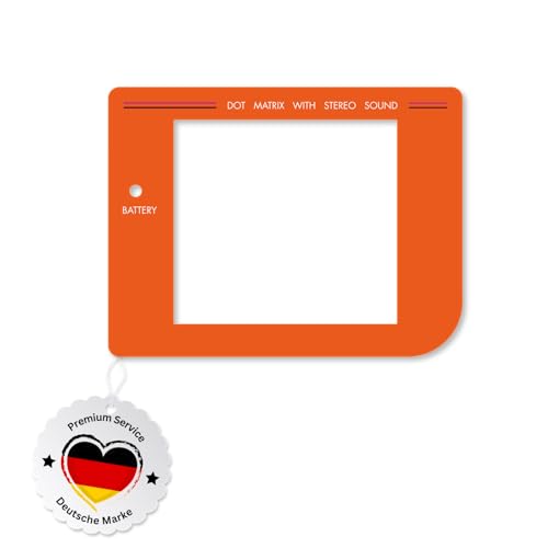 GameBoy Classic Display Bildschirm Screen Ersatz Scheibe Ersatzdisplay DMG Standard Kunststoff (Orange) von nerdlevel
