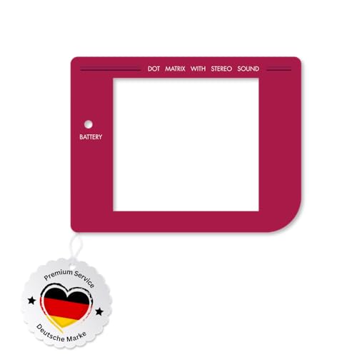 GameBoy Classic Display Bildschirm Screen Ersatz Scheibe Ersatzdisplay DMG Standard Kunststoff (Pink) von nerdlevel