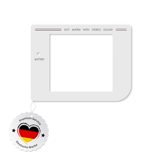 GameBoy Classic Display Bildschirm Screen Ersatz Scheibe Ersatzdisplay DMG Standard Kunststoff (Weiß) von nerdlevel