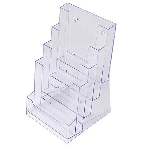 net-xpress® Prospekthalter DIN A5 vierstufig, Acryl glasklar, Transparent, Kunststoff net-xpress® Prospekthalter DIN A5 vierstufig, Acryl glasklar, Transparent, Kunststoff von net-xpress