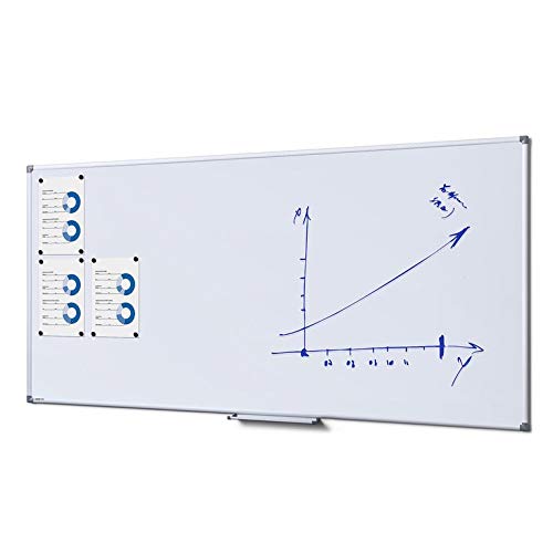 Whiteboard 90 x 180 cm weiß lackiert Magnettafel Wandtafel Schreibtafel von net-xpress