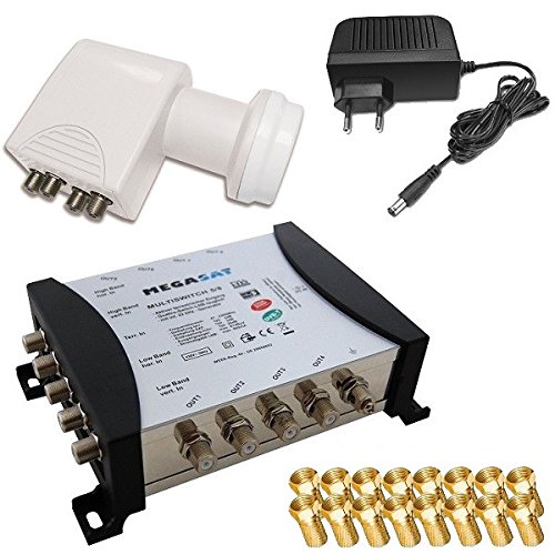 netshop 25 5/8 Multischalter Megasat mit externem Netzteil und aktivem terrestrischen Eingang + Universal HD Quattro LNB 0,1 dB netshop 25 5/8 Multischalter Megasat mit externem Netzteil und aktivem terrestrischen Eingang + Universal HD Quattro LNB 0,1 dB von netshop 25