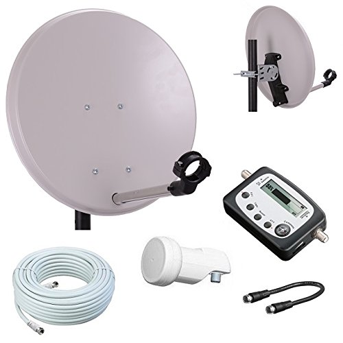 netshop 25 Digital Camping SAT Anlage 40 cm Spiegel + Digitaler SAT Finder + HD Single LNB + 10m Kabel von netshop 25