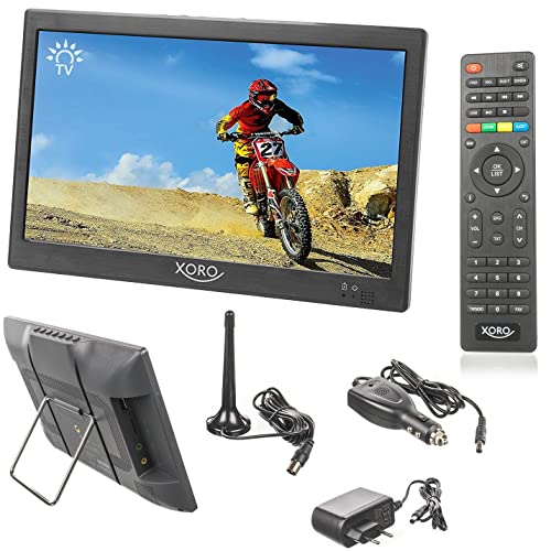 netshop 25 Set: Xoro PTL 1050 + 6 Monate Freenet GRATIS. Tragbarer DVB-T2 Fernseher mit Akku Camping TV (USB Mediaplayer, MicroSD, Teleskopantenne, Fernbedienung) 10 Zoll (25.6 cm) schwarz von netshop 25