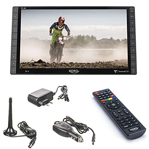 netshop 25 Set: Xoro PTL 1450 + 6 Monate Freenet GRATIS. Tragbarer DVB-T2 Fernseher mit Akku Camping TV (USB Mediaplayer, MicroSD, Teleskopantenne, Fernbedienung) 14 Zoll (35.5 cm) schwarz von netshop 25