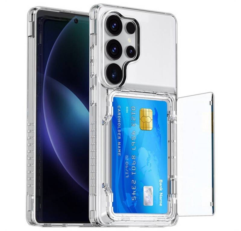 neue dawn Handyhülle Handyhülle mit Kartenfach Transparente für Samsung Galaxy S25 Ultra von neue dawn