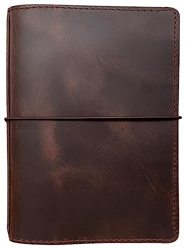 newestor Travelers Notizbuchhülle mit Innentaschen, Kartenfächern und Stifthalter, B6-Größe, Dunkelbraun von newestor