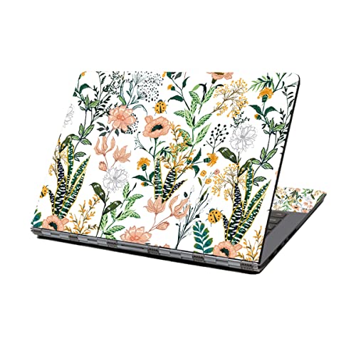Laptop Skin Aufkleber Aufkleber 13" 13,3" 14" 15" 15,4" 15,6 Zoll Laptop Vinyl Skin Sticker Cover Art Decal Protector Notebook PC (Blume 02) von newplenty
