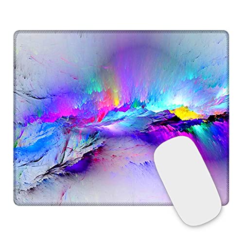 Mauspad Gaming Mousepad with Designs Stitched Edges 26 x 21 x 0.3 cm for PC, Laptop, Home Office (Colorful) von newplenty