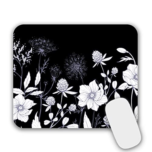 Mousepad Klein Mauspad mit Motiv 24 x 20 x 0,3 cm Schwarz rutschfeste Mauspads für PC,Laptop,Home, Office (90682) von newplenty