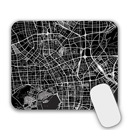 Mousepad Klein Mauspad mit Motiv 24 x 20 x 0,3 cm Schwarz rutschfeste Mauspads für PC,Laptop,Home, Office (90850) von newplenty