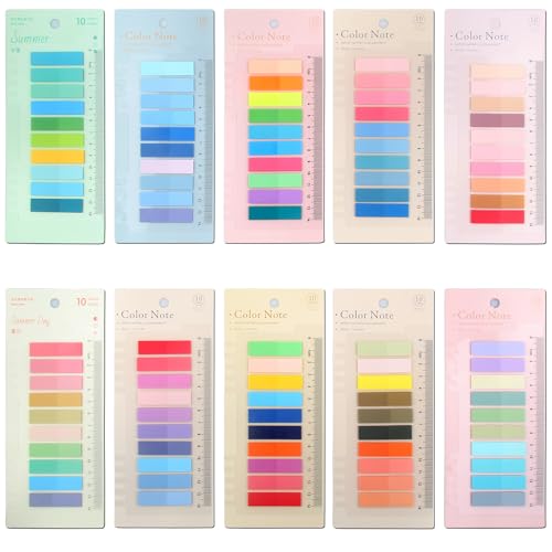 Newplenty 2000 Stück Haftnotizen,10 Stile Transparent Sticky Notes mit Lineal, Selbstklebend Haftstreifen, Klein Klebezettel Notizzettel, Page Marker Haftmarker Index Book Tabs für Büro Schule (2000) Newplenty 2000 Stück Haftnotizen,10 Stile Transparent Sticky Notes mit Lineal, Selbstklebend Haftstreifen, Klein Klebezettel Notizzettel, Page Marker Haftmarker Index Book Tabs für Büro Schule (2000) von newplenty