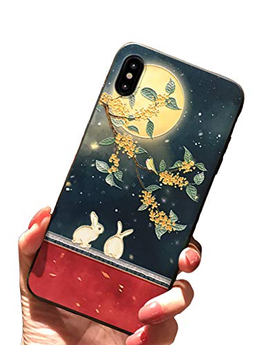 newrong Anti-Fall Dreidimensionales Gemalt Schale Relief Schutzlinse Dreckig All Inclusive Handyhülle Picture Color 5 iPhone XS von newrong